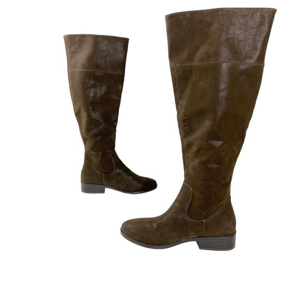 Mia Knee Boots Carsyn Espresso Brown Minimalist Equestrian Boho Riding Boot 7.5 - Picture 1 of 14